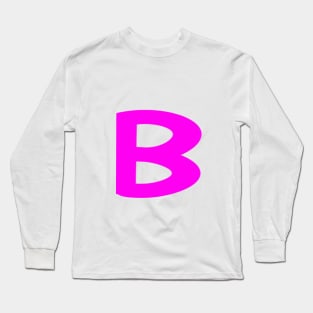 Letter B Pink Long Sleeve T-Shirt